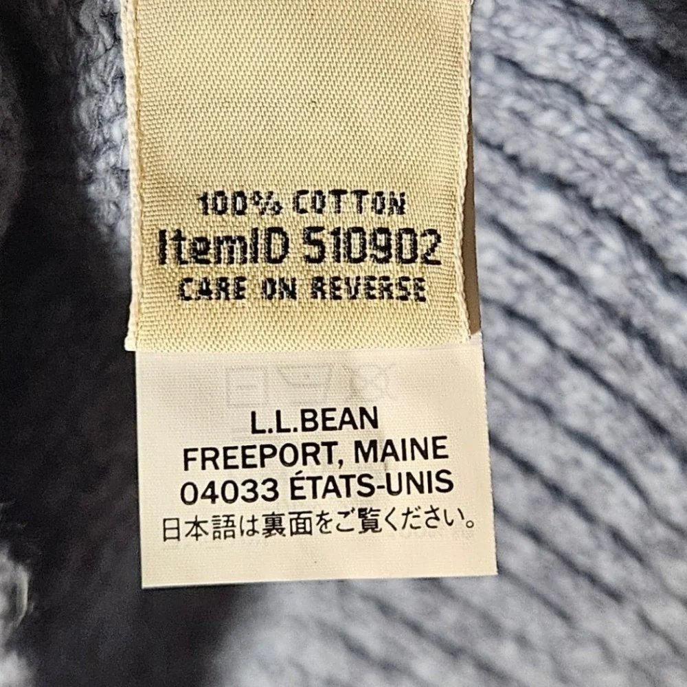 LL Bean Womens Cotton Ragg Sweater Fair Isle Funnelneck Nordic Cozy Sz XL Reg